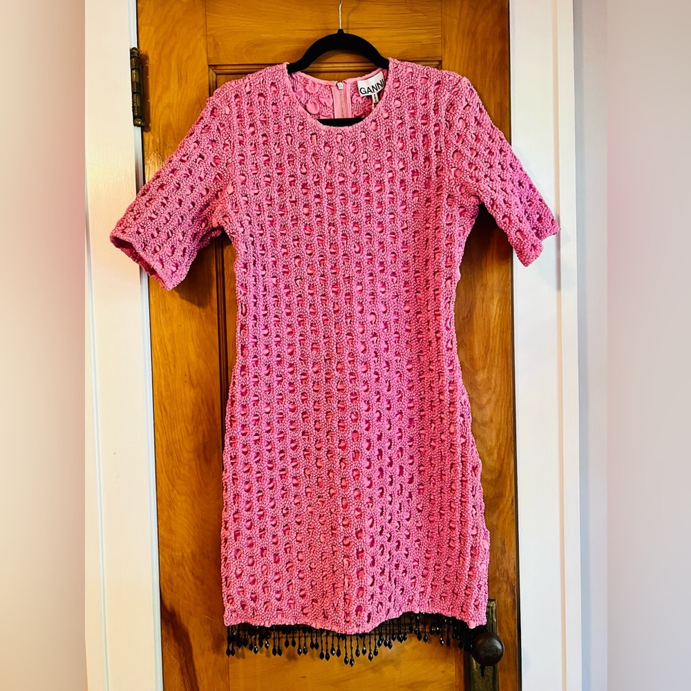NWT GANNI Pink Mini Dress
